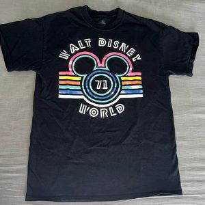 Disney Parks Mickey Mouse Tee Neon Rainbow